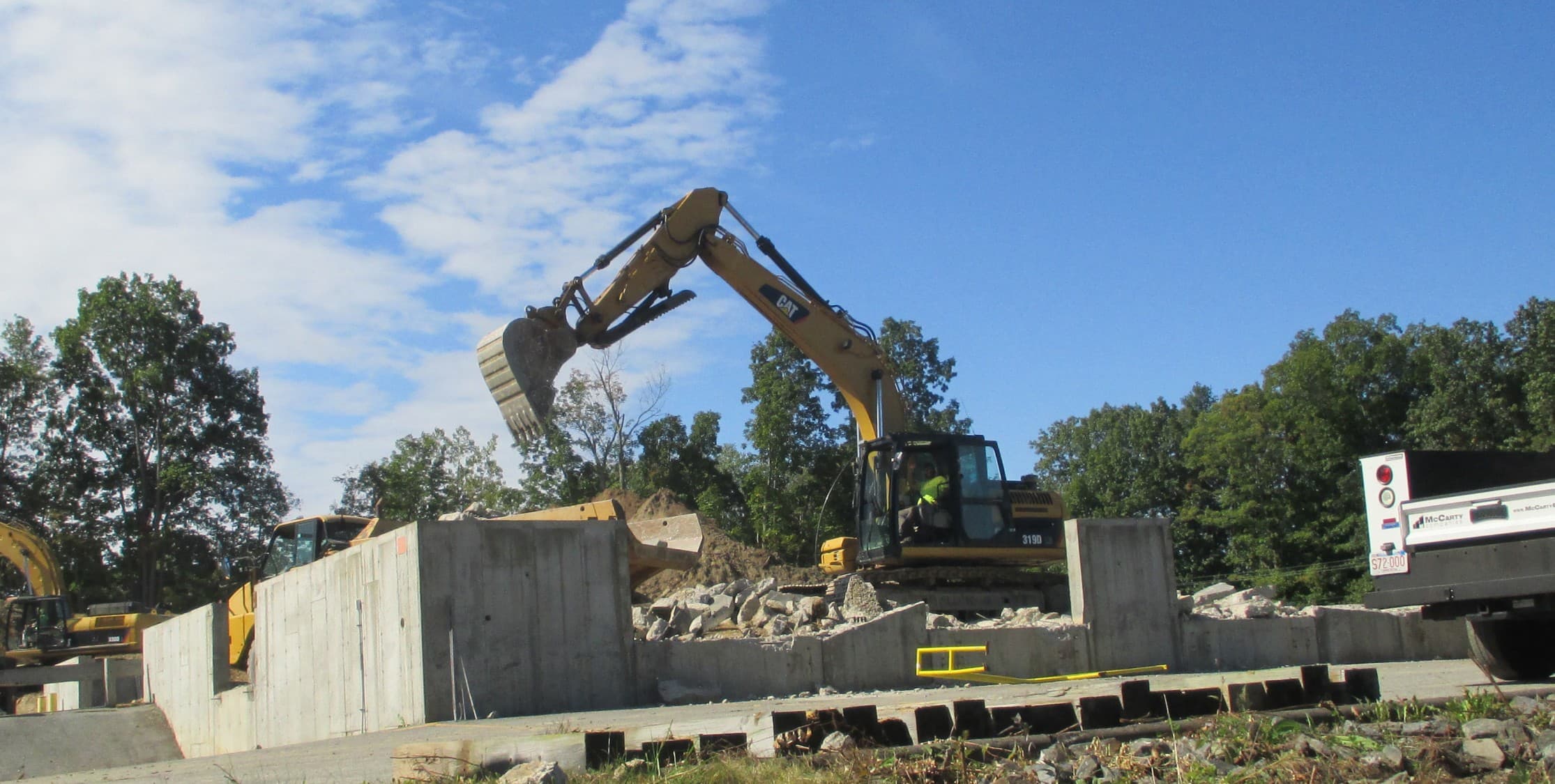 Site development and excavation work by McCarty Companies for the Mazda Retail Evolution dealership in Auburn, Massachusetts